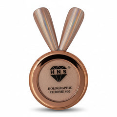 My Store HNS Holographic Chrome #02 pigment powder with rose gold applicator